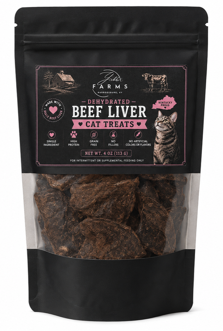 Gibbs Farms Dehydrated Beef Liver Cat Treats | 4 oz
